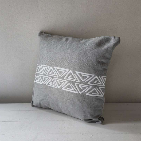 Aztec Scatter Pillow - Grey